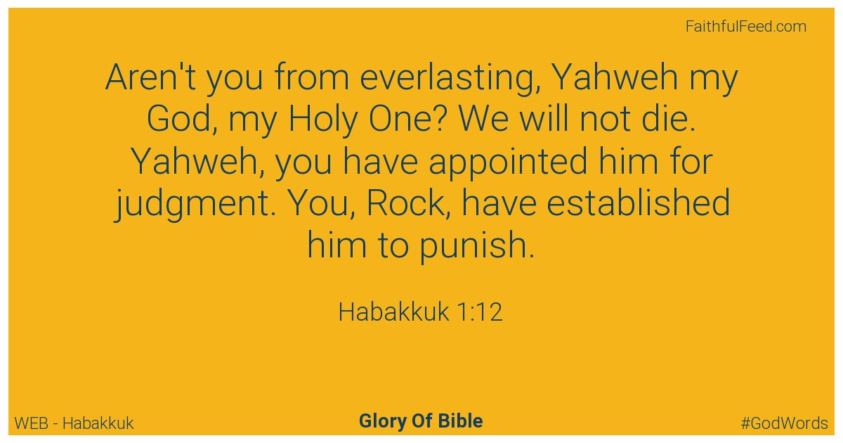 Habakkuk 1:12 - Web