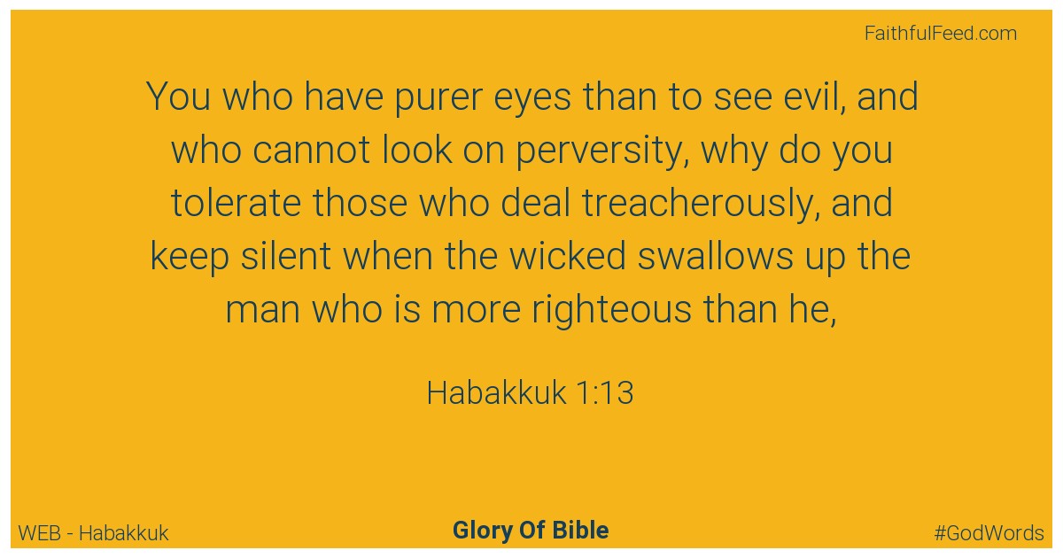 Habakkuk 1:13 - Web