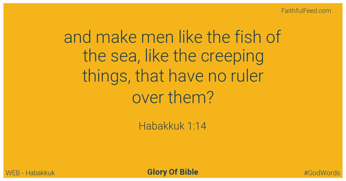 Habakkuk 1:14 - Web