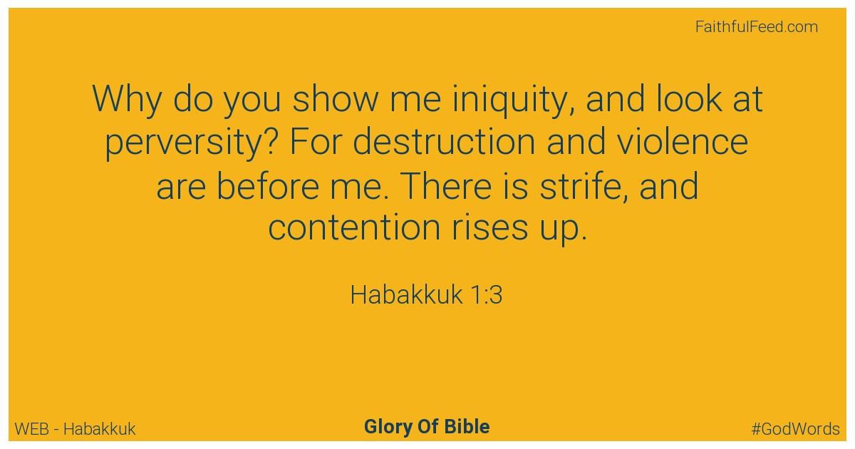 Habakkuk 1:3 - Web