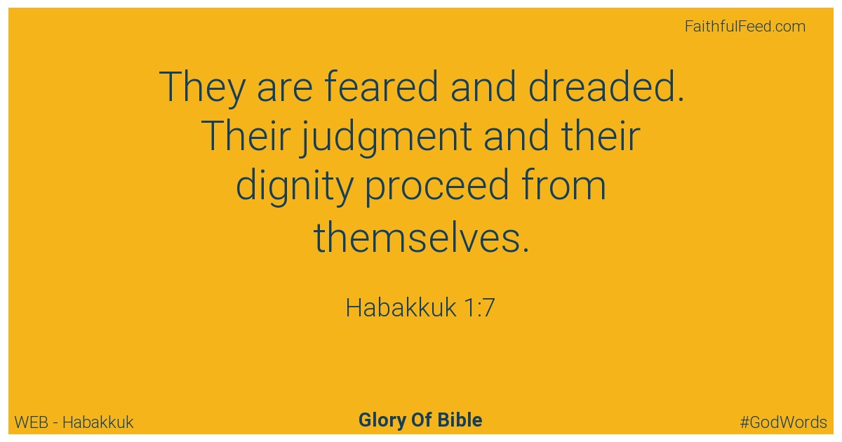 Habakkuk 1:7 - Web