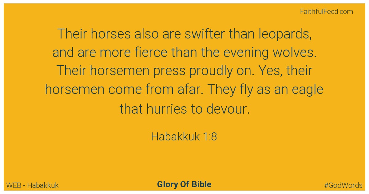 Habakkuk 1:8 - Web