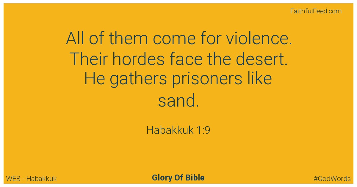 Habakkuk 1:9 - Web