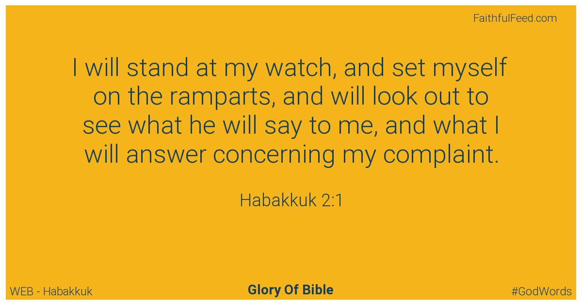 Habakkuk 2:1 - Web
