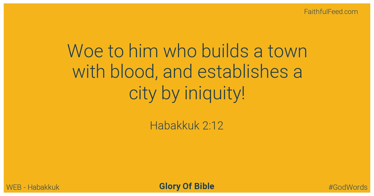 Habakkuk 2:12 - Web