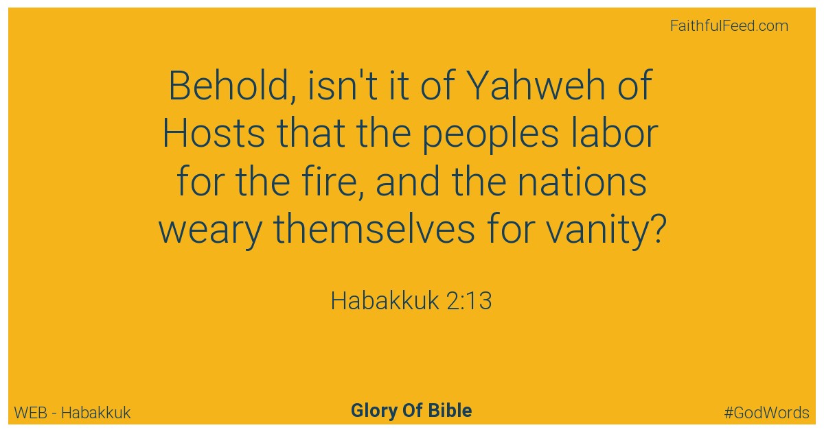 Habakkuk 2:13 - Web