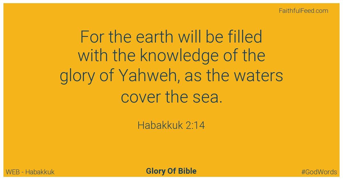 Habakkuk 2:14 - Web