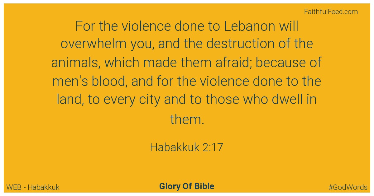 Habakkuk 2:17 - Web