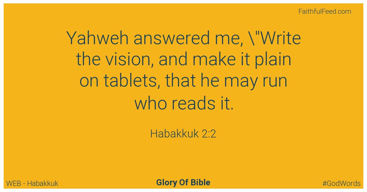Habakkuk 2:2 - Web