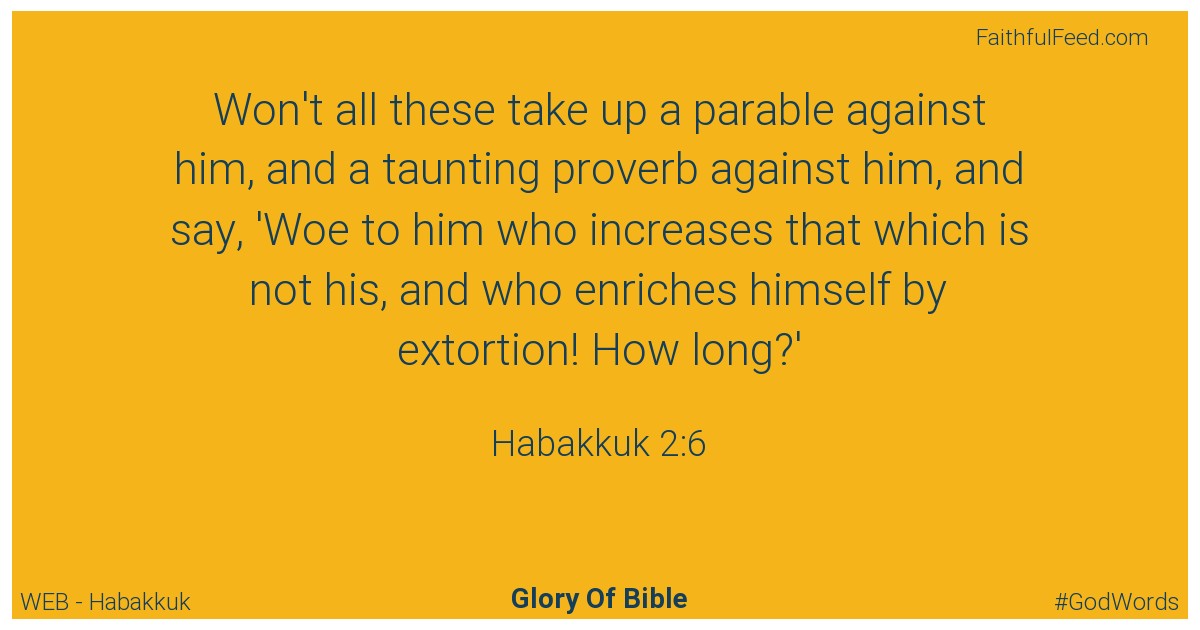 Habakkuk 2:6 - Web