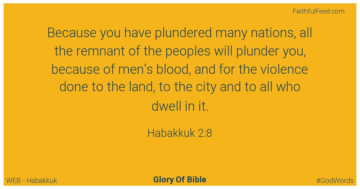 Habakkuk 2:8 - Web