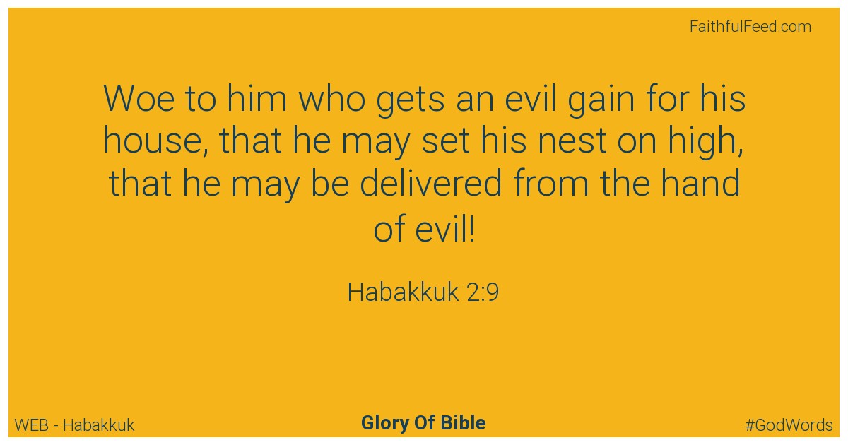 Habakkuk 2:9 - Web