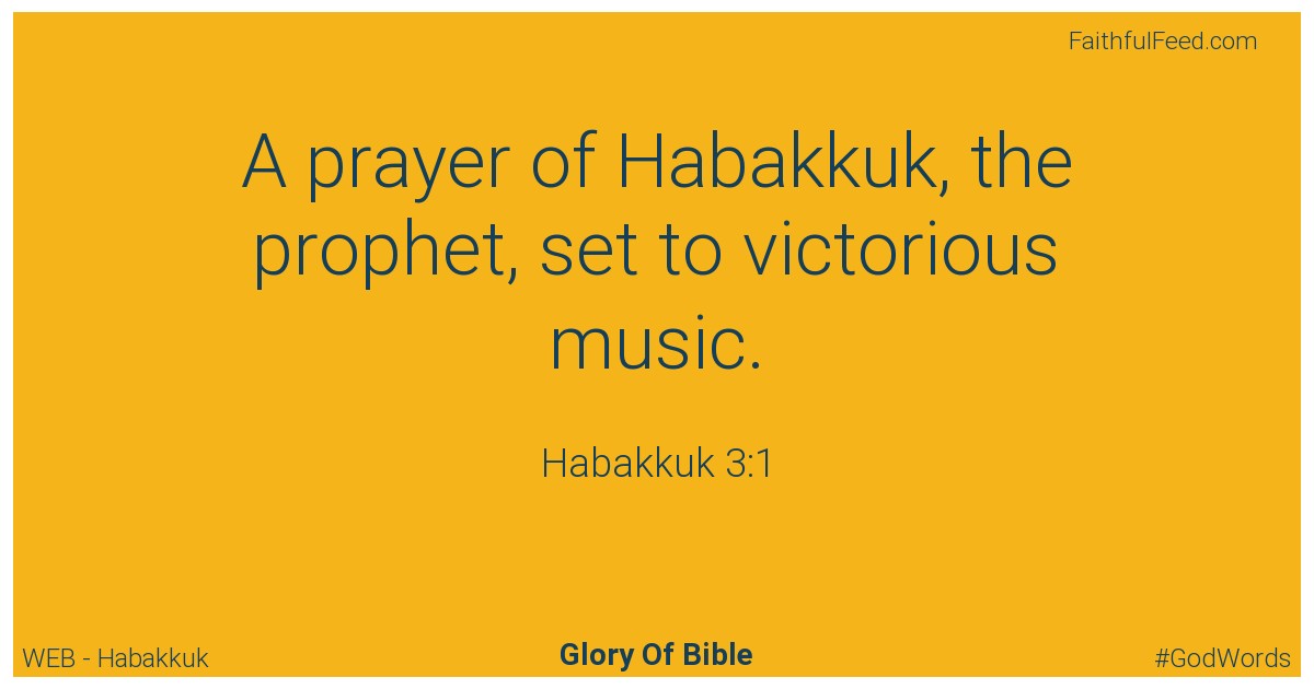 Habakkuk 3:1 - Web