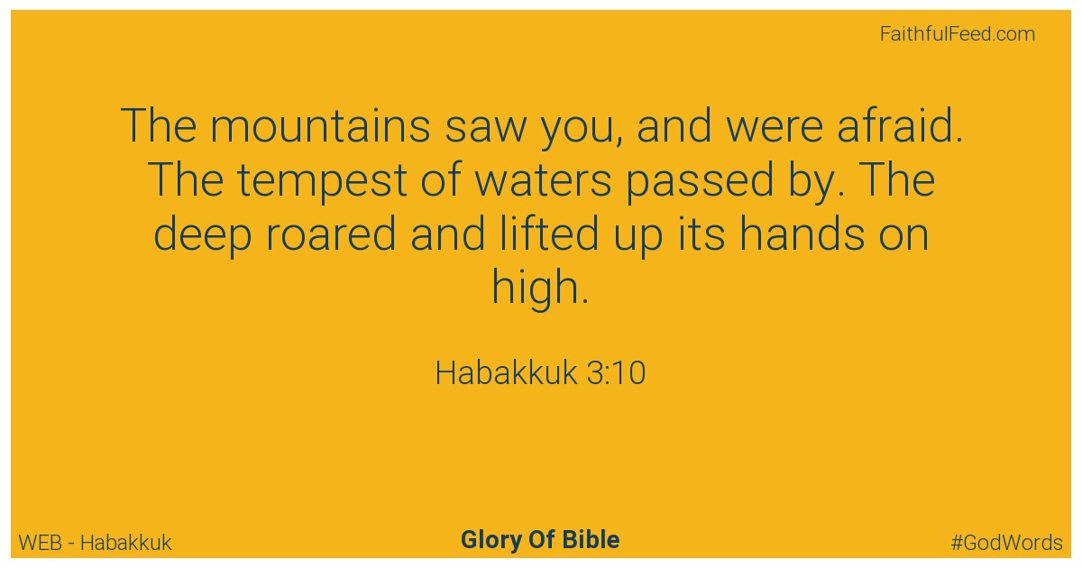 Habakkuk 3:10 - Web