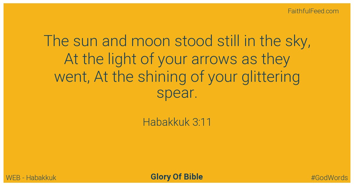 Habakkuk 3:11 - Web