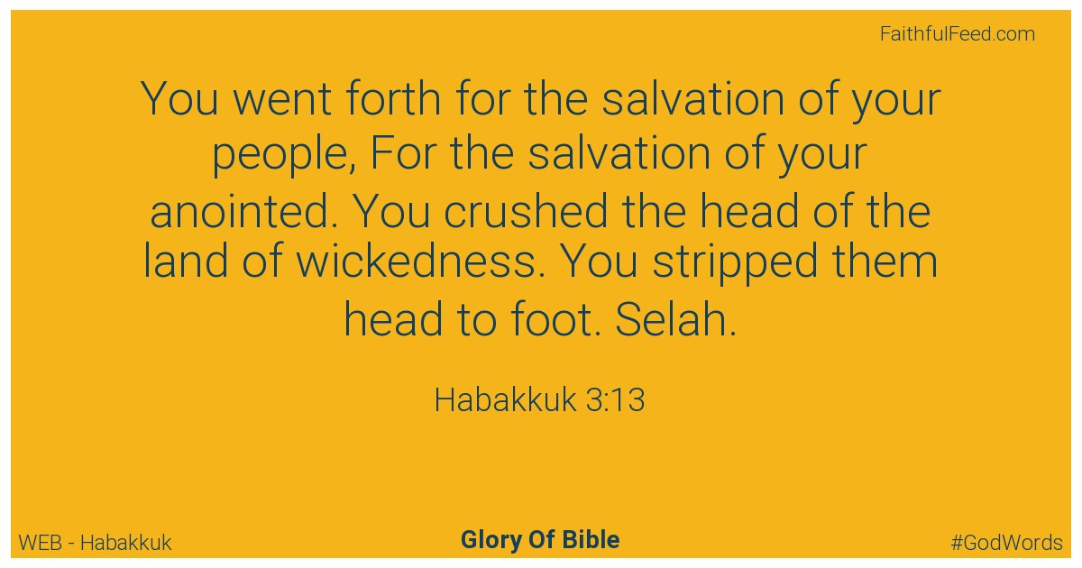 Habakkuk 3:13 - Web