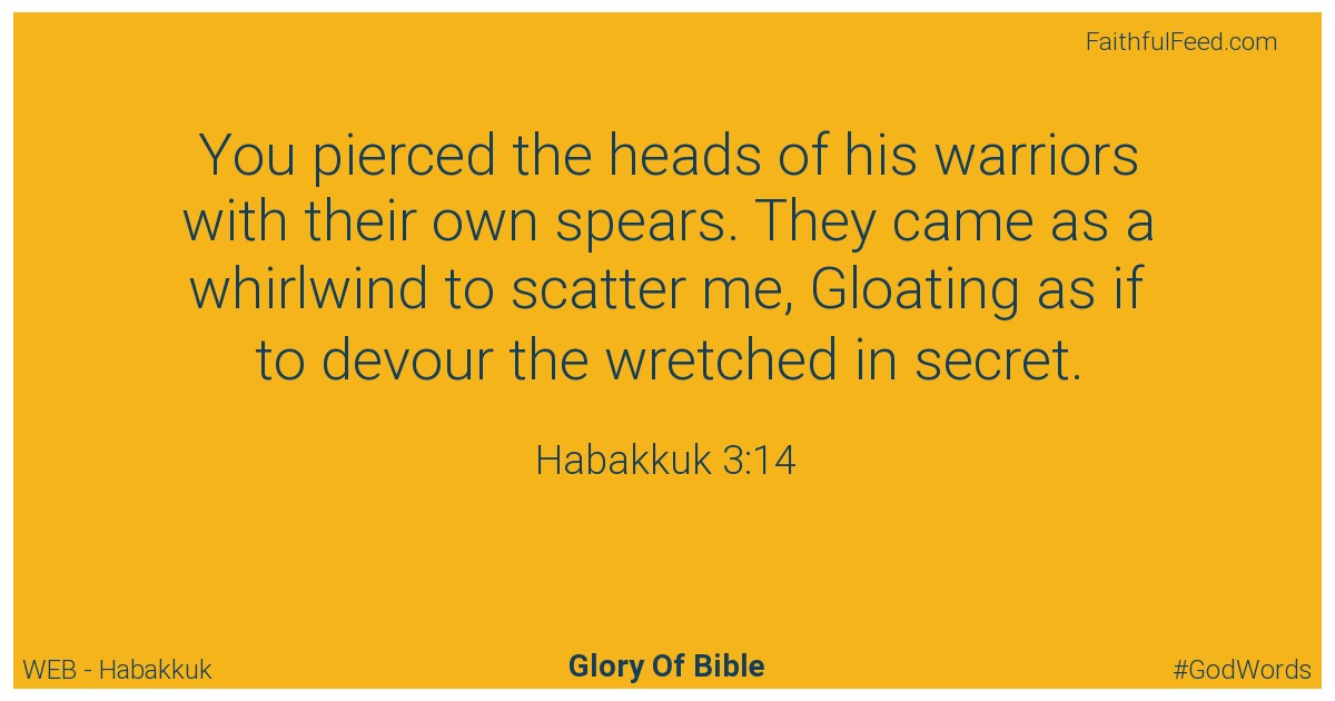 Habakkuk 3:14 - Web