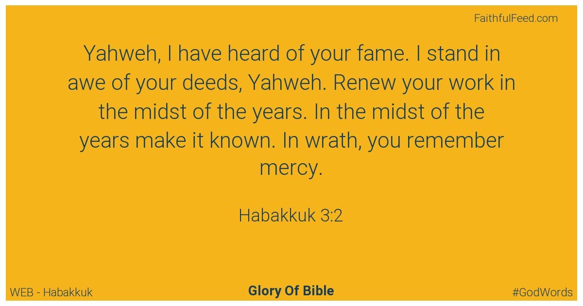 Habakkuk 3:2 - Web