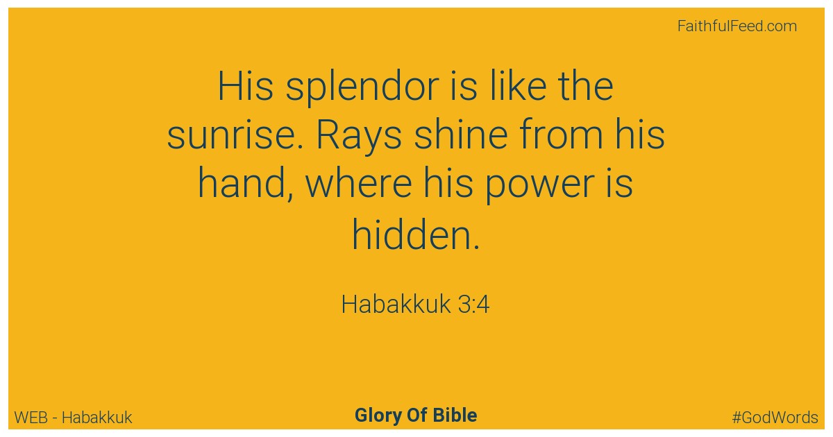 Habakkuk 3:4 - Web