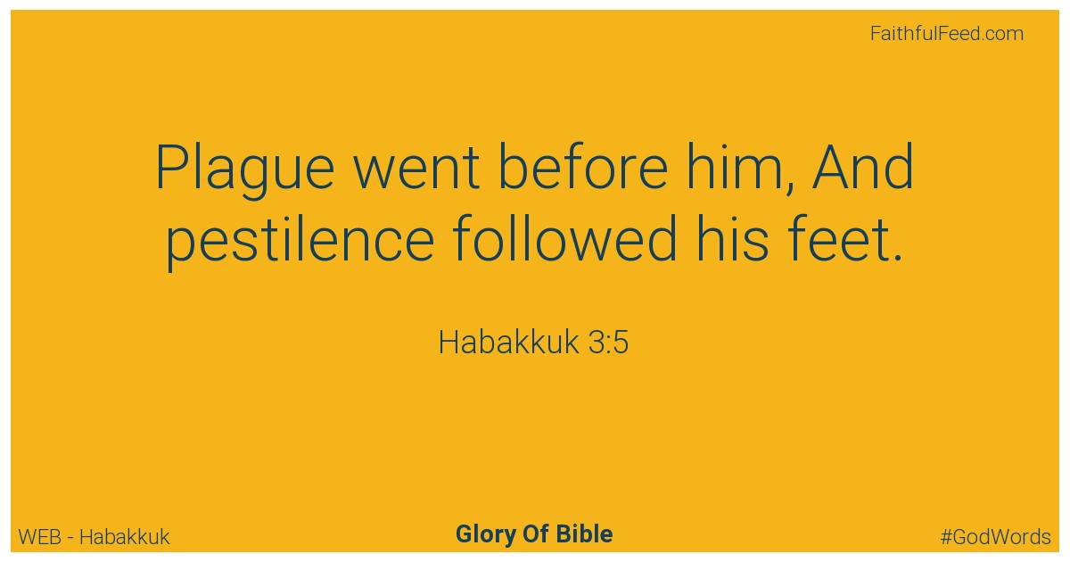 Habakkuk 3:5 - Web