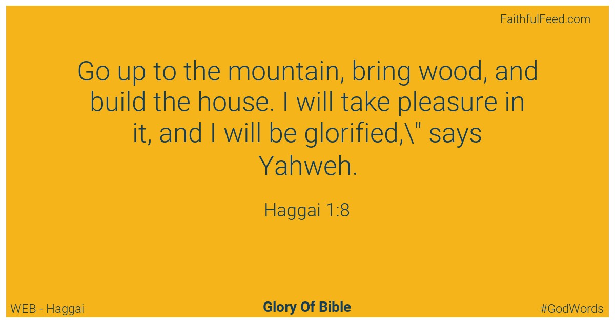 Haggai 1:8 - Web