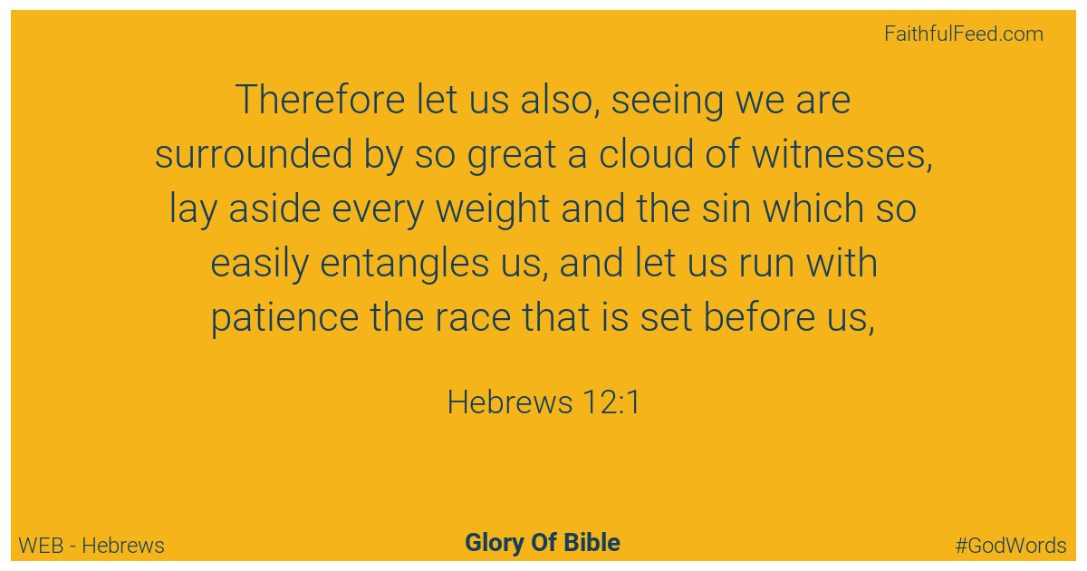 Hebrews 12:1 - Web