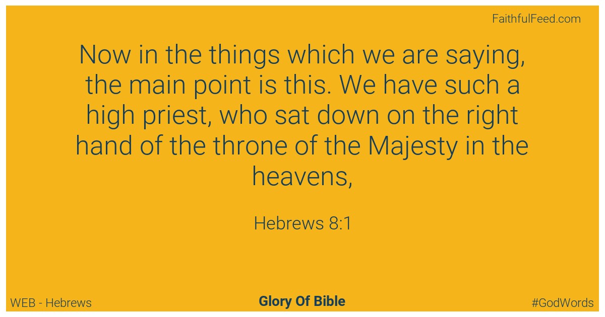 The Bible Verses from Hebrews Chapter 8 - Web