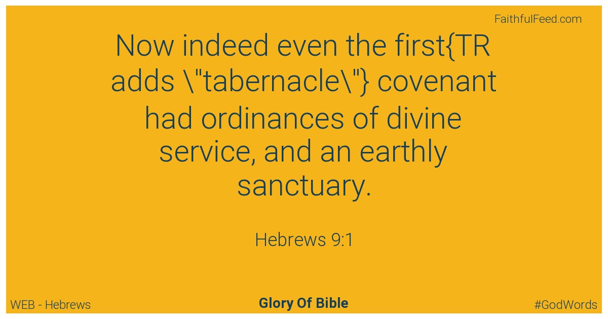 The Bible Verses from Hebrews Chapter 9 - Web