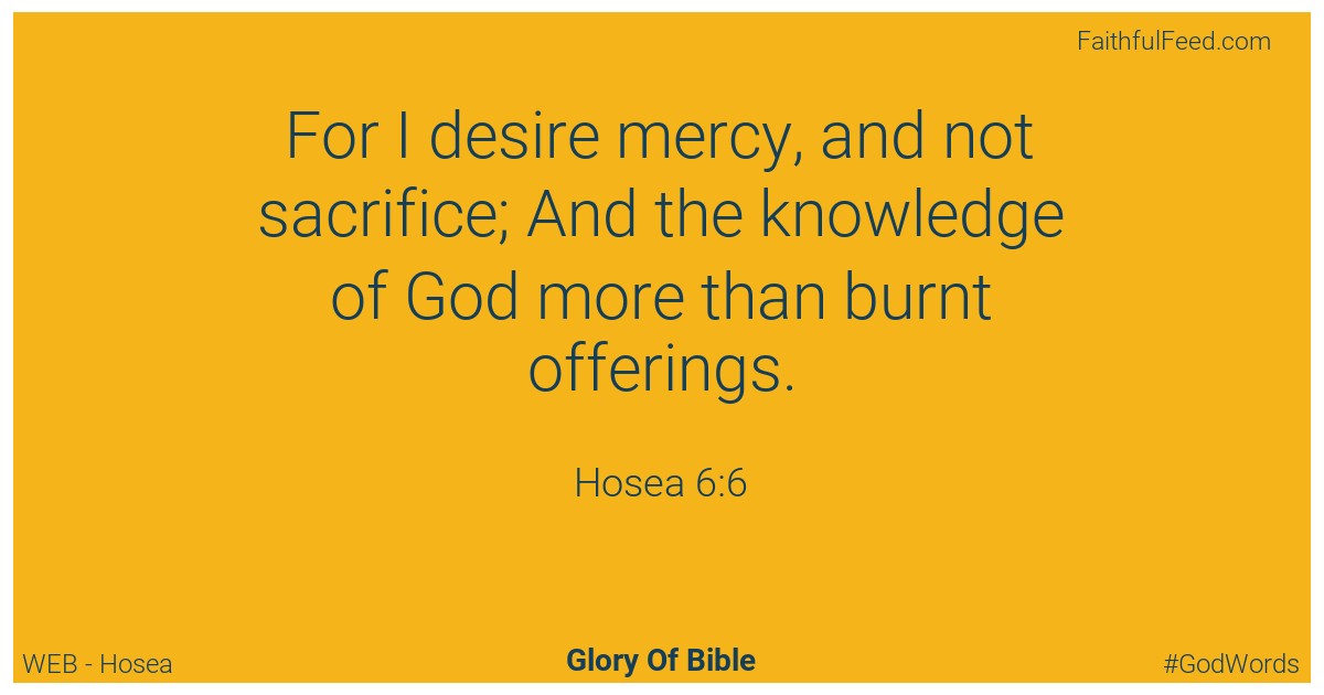 Hosea 6:6 - Web