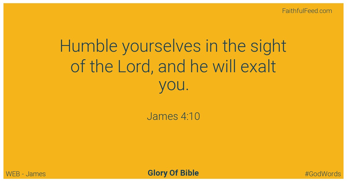 James 4:10 - Web