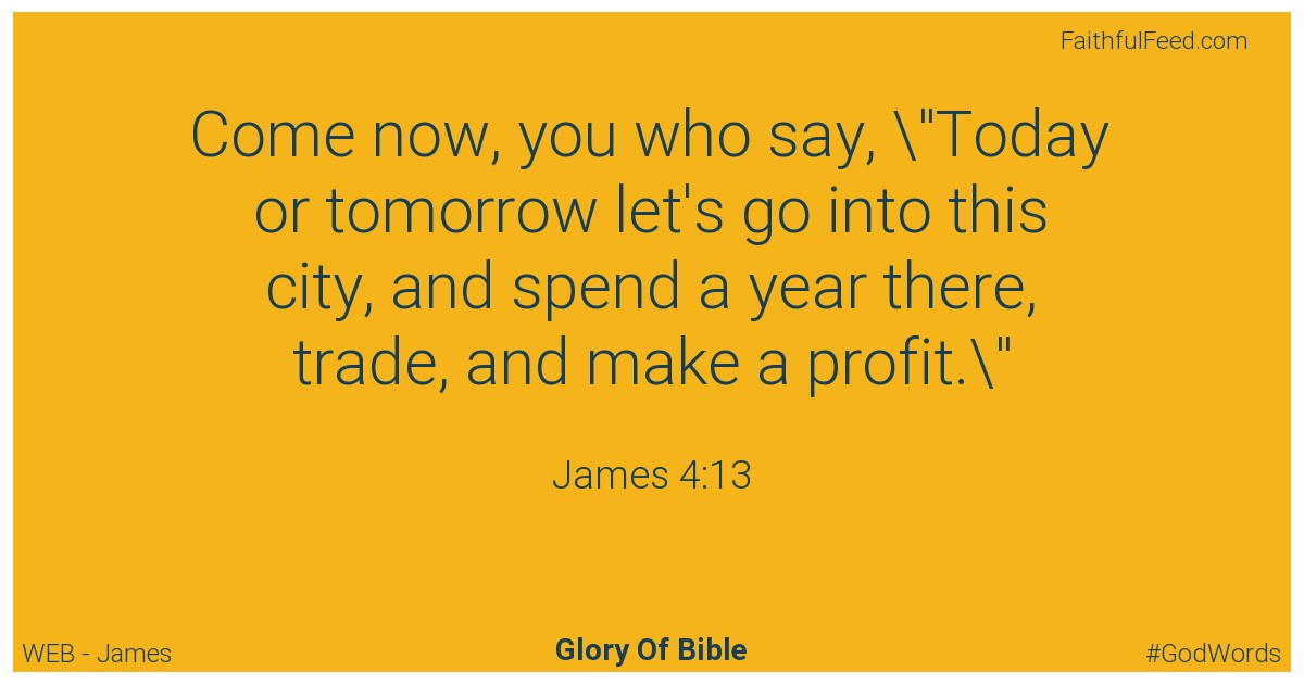 James 4:13 - Web