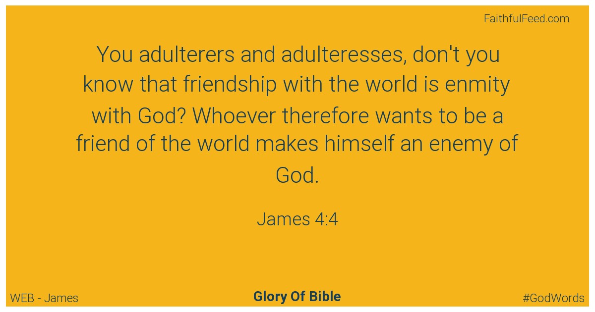 James 4:4 - Web