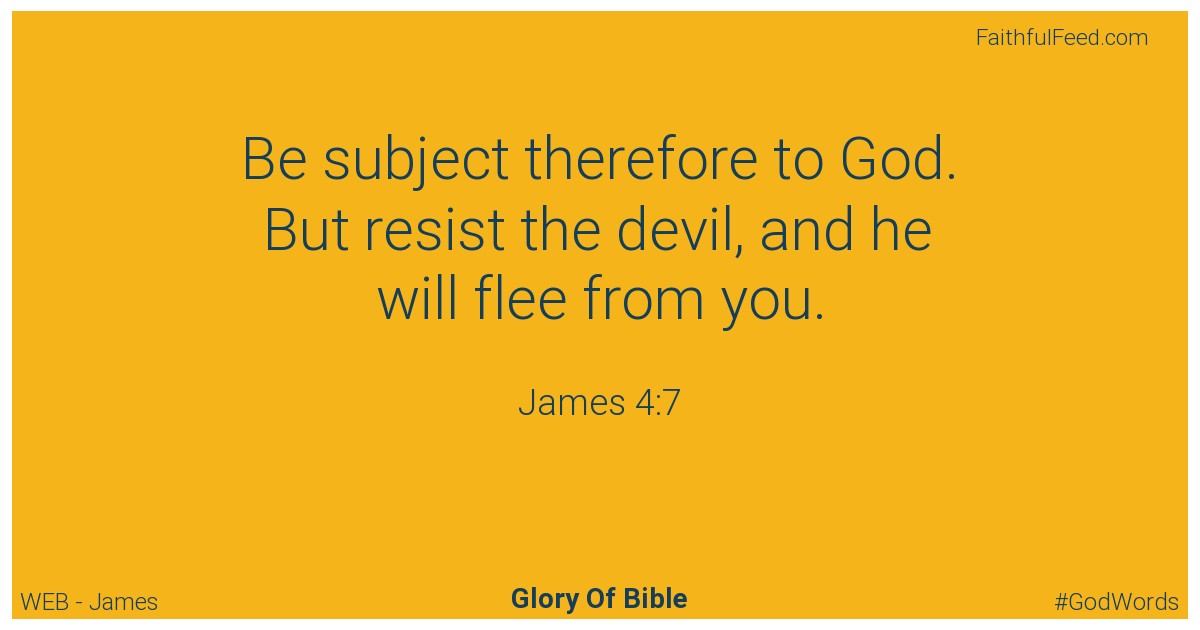 James 4:7 - Web