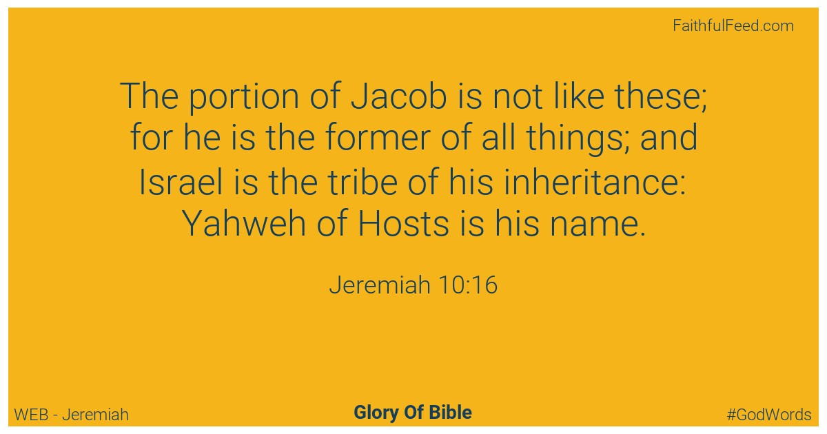 Jeremiah 10:16 - Web
