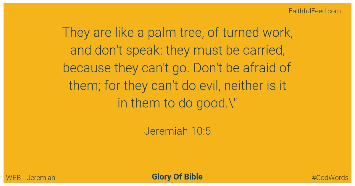 Jeremiah 10:5 - Web