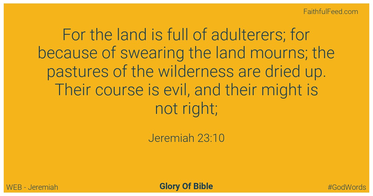 Jeremiah 23:10 - Web