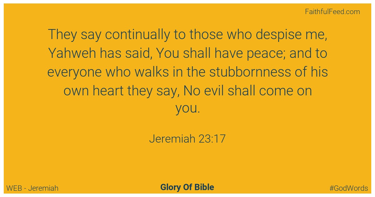 Jeremiah 23:17 - Web