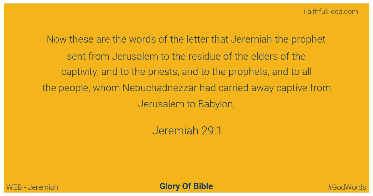 Jeremiah 29:1 - Web