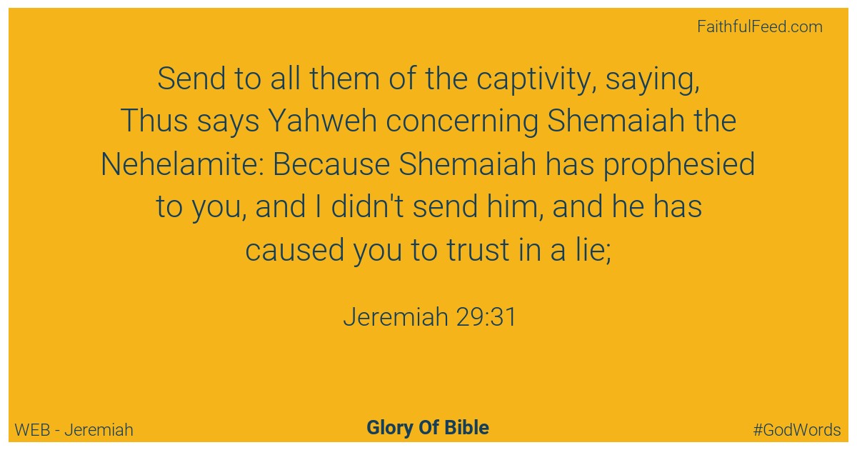 Jeremiah 29:31 - Web