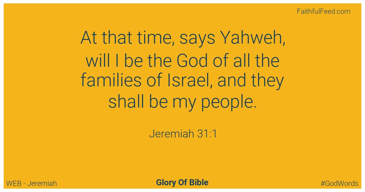 Jeremiah 31:1 - Web