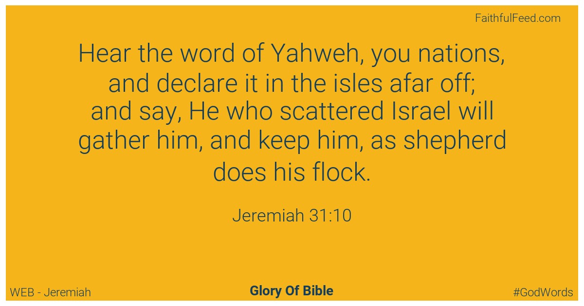 Jeremiah 31:10 - Web