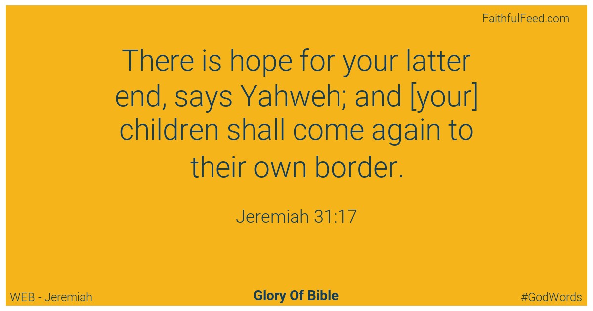 Jeremiah 31:17 - Web