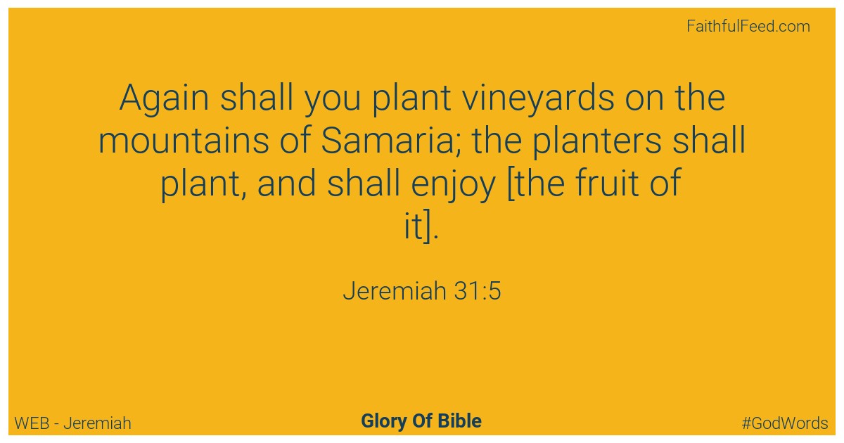 Jeremiah 31:5 - Web