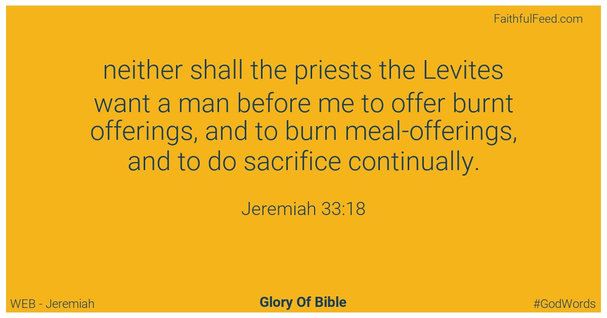 Jeremiah 33:18 - Web