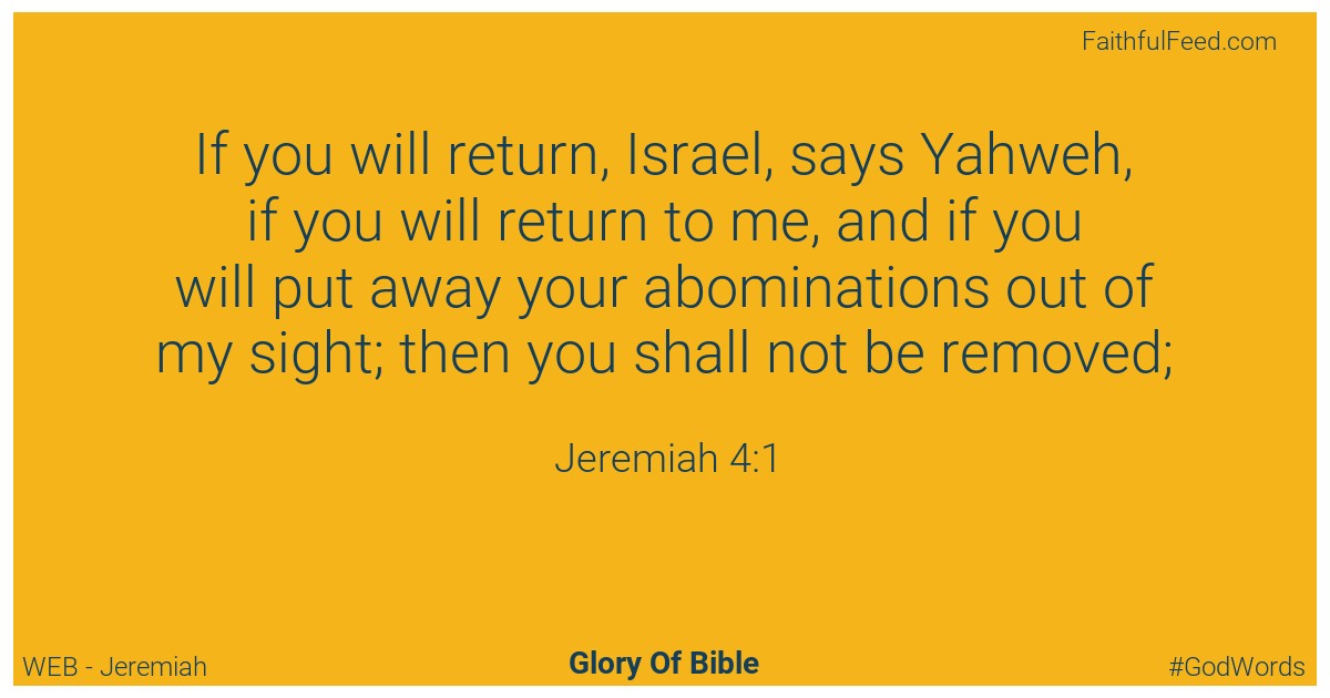 Jeremiah 4:1 - Web