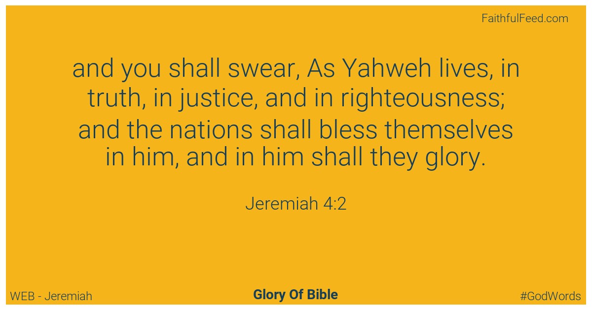Jeremiah 4:2 - Web