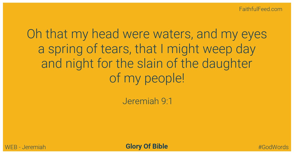 Jeremiah 9:1 - Web