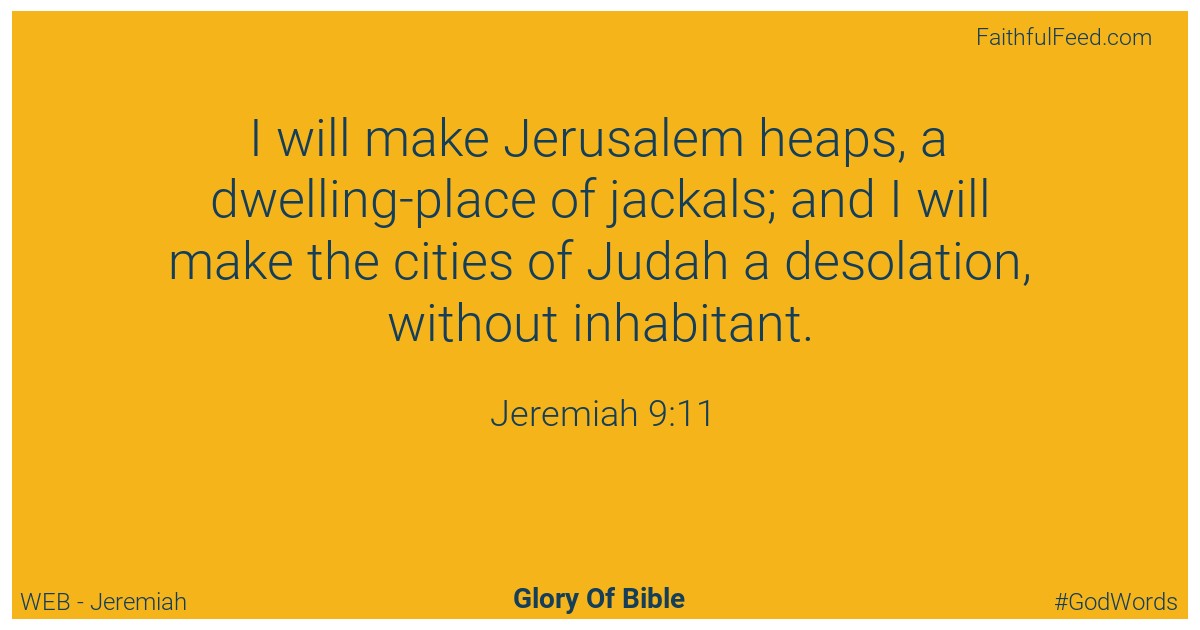 Jeremiah 9:11 - Web