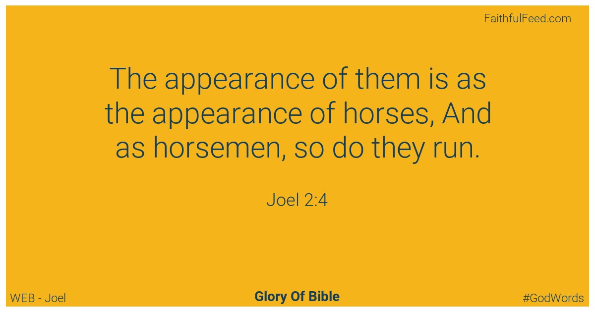 Joel 2:4 - Web