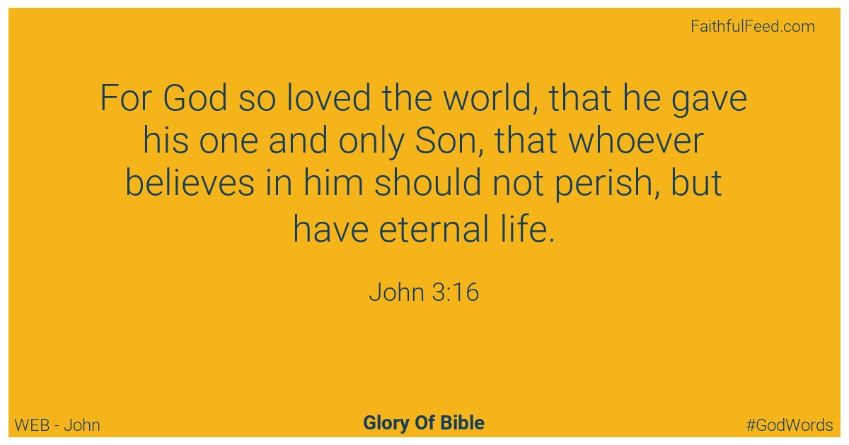 John 3:16 - Web